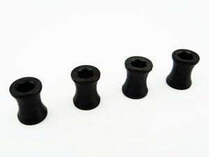 Hot Racing Black Steel M4 Wheel Barrel Nut Fastener HRARSSLF117X