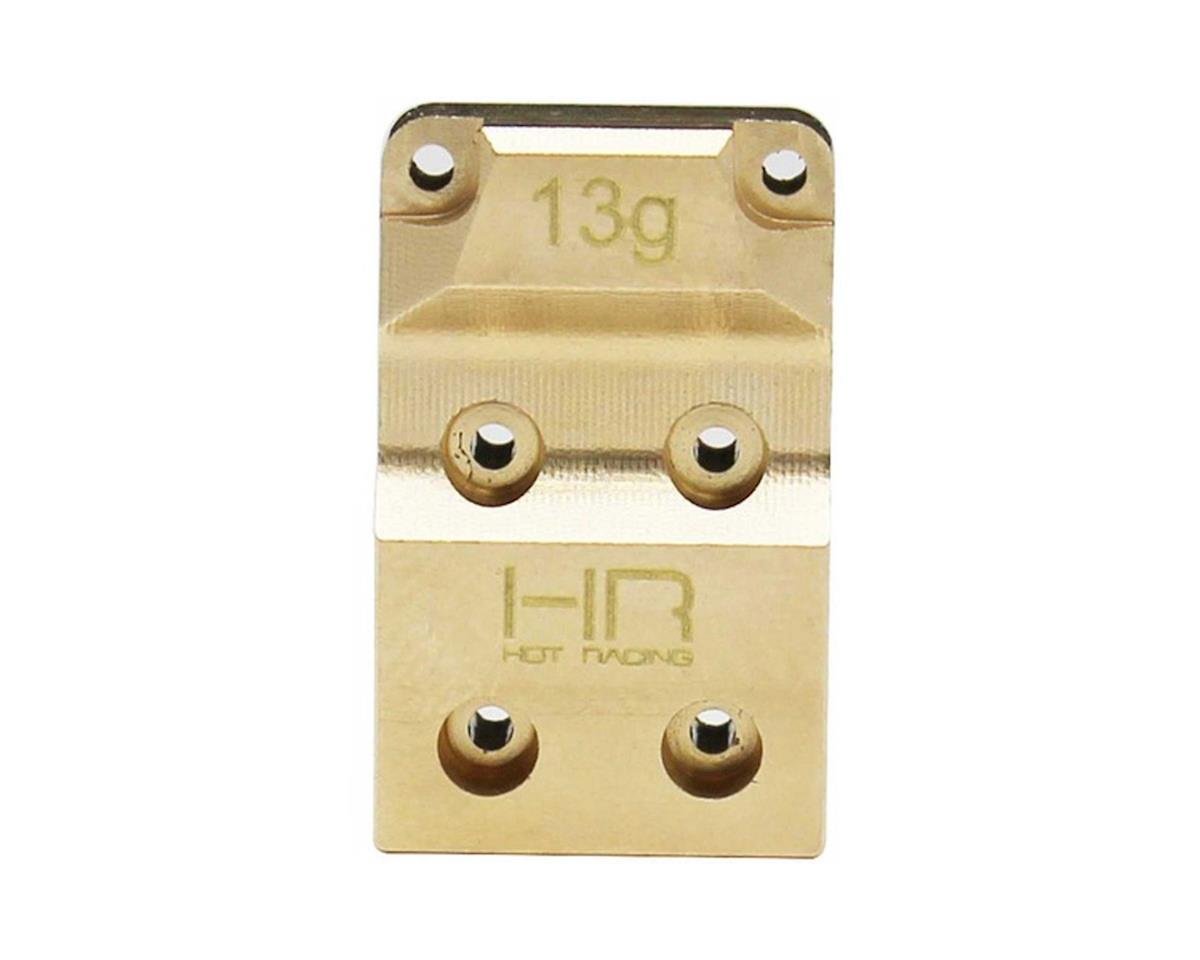 Hot Racing Axial SCX24 Brass Differential Cover w/Stainless Axle Skid Plate HRASXTF12CP