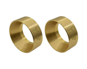 Hot Racing Axial SCX24 Brass KMC Machete Wheel Weights (9g) HRASXTF2612H