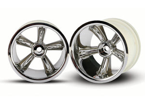 Traxxas 12mm Hex Pro-Star Rear Wheels (2) (Chrome) 4172