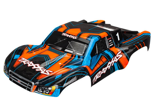 Traxxas Body, Slash 4X4, orange and blue 6844