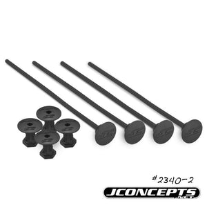 1/10th Off-Road Tire Stick, Holds 4 Mounted Tires, Black