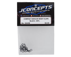 JConcepts Compact Angled Body Clips (10) (Black) JCO2840B