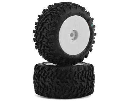 JConcepts Mini-B/Mini-T 2.0 Scorpios Pre-Mounted Rear Tires (White) (2) (Green) JCO3100-1221