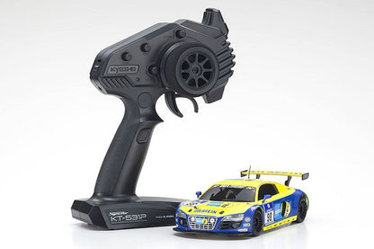 Kyosho MR-03 Mini-Z Racer ReadySet w/Audi R8 2010 LMS Body (Yellow/Blue) KYO32329BT