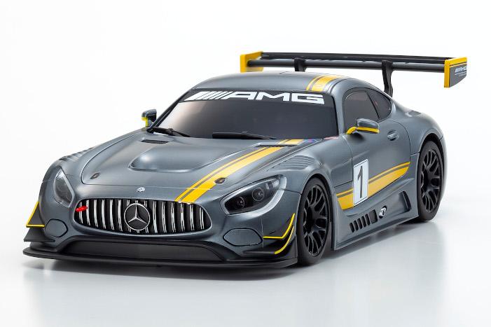 Kyosho KYOMZP241GY Grey / Yellow Mercedes AMG GT3 Presentation Car Body