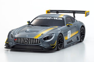 Kyosho KYOMZP241GY Grey / Yellow Mercedes AMG GT3 Presentation Car Body