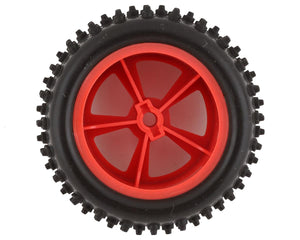 Losi Mini JRX2 Pre-Mounted Rear 4 Row Tire (Red) (2) LOS41023