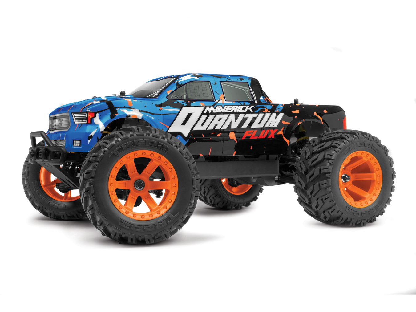 Maverick Quantum MT Flux 80A Brushless 1/10 4WD Monster Truck, Ready To Run - Blue MVK150202