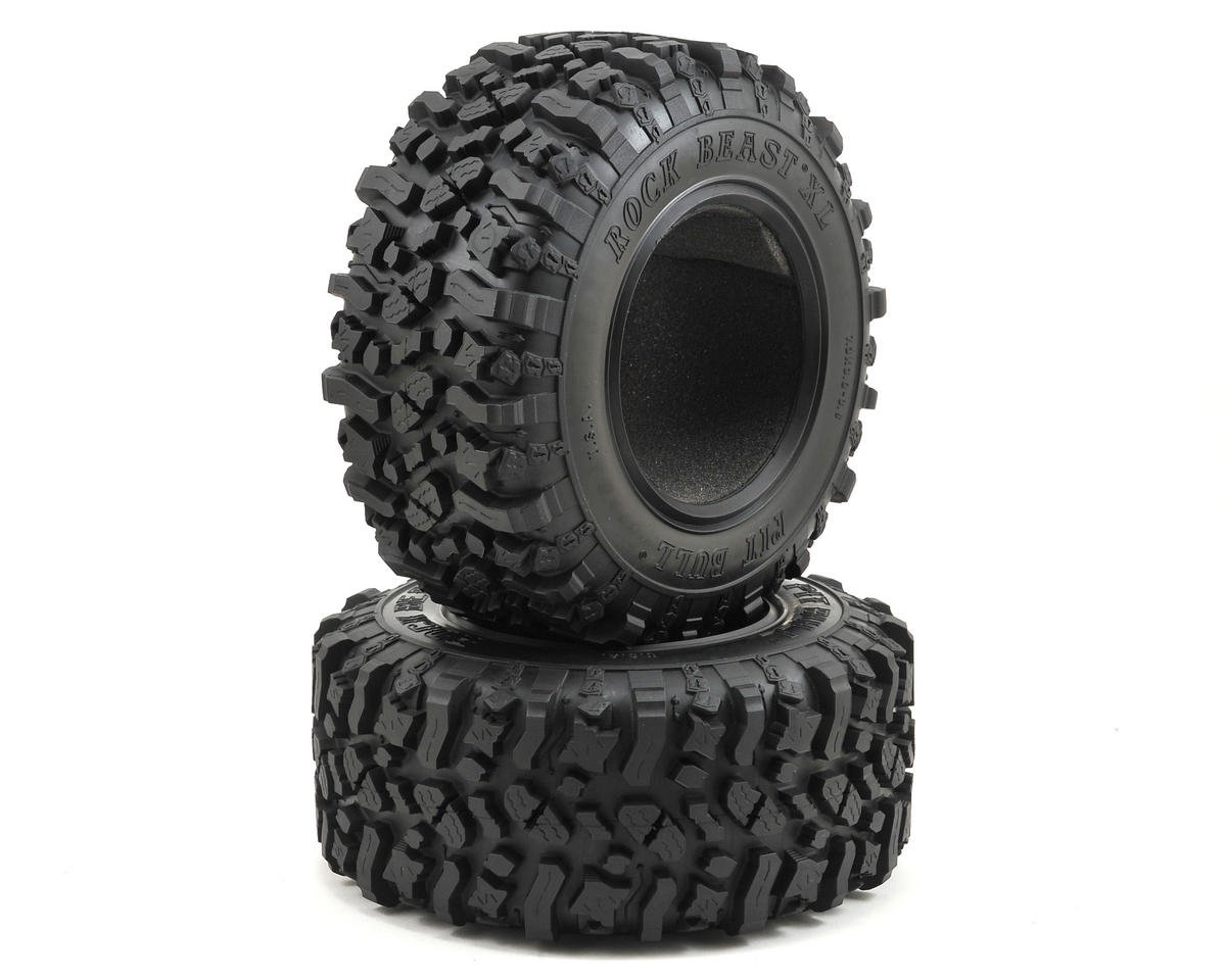 Pit Bull Tires Rock Beast XL Scale 3.8" Rock Crawler Tires (2) (Zuper Duper) w/Foam PBTPB9009ZDK