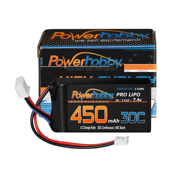 2S 7.4V 450mAh 30C Upgrade Lipo or Axial SCX24