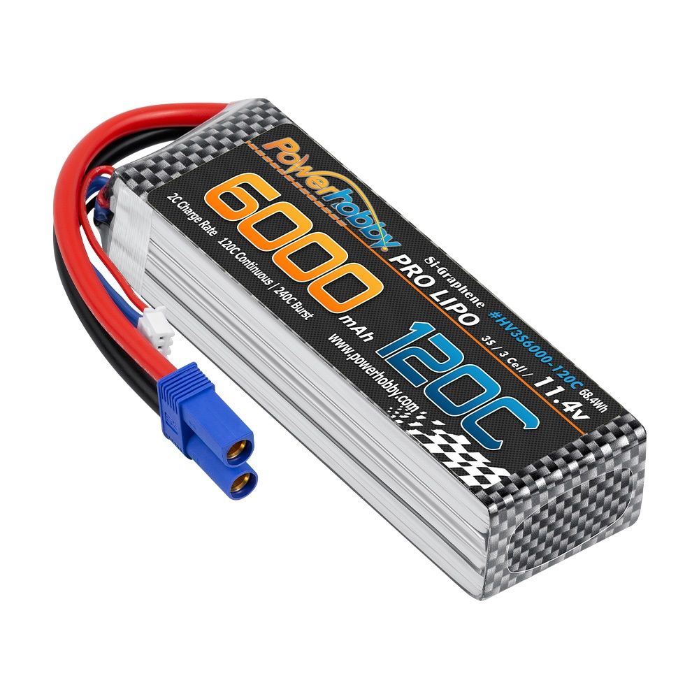 3S 11.4V 6000mah 120C LiHV EC5