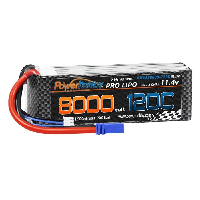 Powerhobby 3S 11.4V 8000MAH 120C GRAPHENE PHB3S8000120CEC5