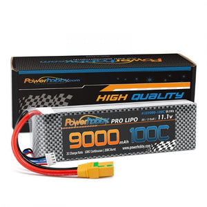 Powerhobby 3S 11.1V 9000mah 100C-200 Lipo Battery w XT90 Connector PHB3S9000100CXT90