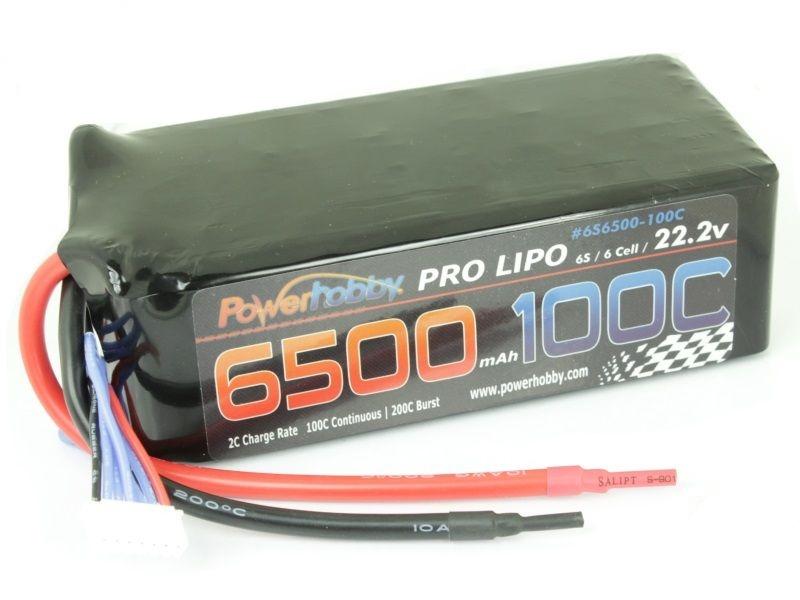 6S 22.2V 6500mAh 100C LiPo (No Connector)