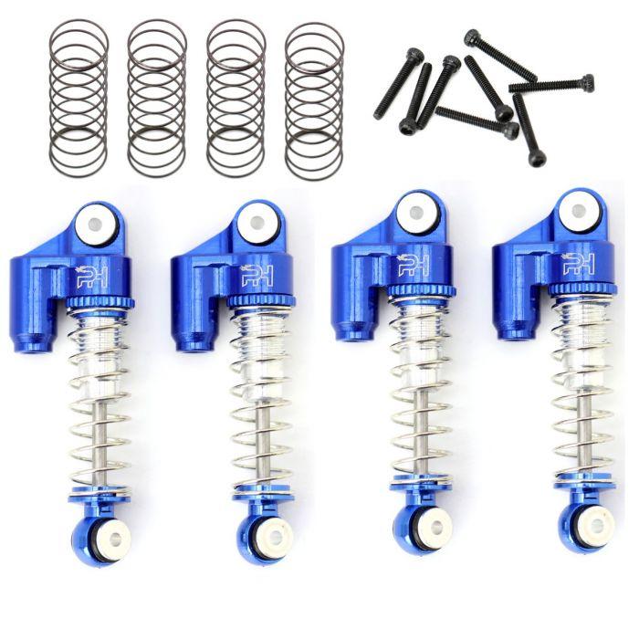 Aluminum Threaded Mini/Micro Shocks, Axial SCX24 F/R Blue