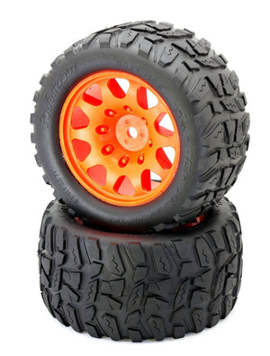 Raptor XL Belted Tires / Viper Wheels (2) Orange