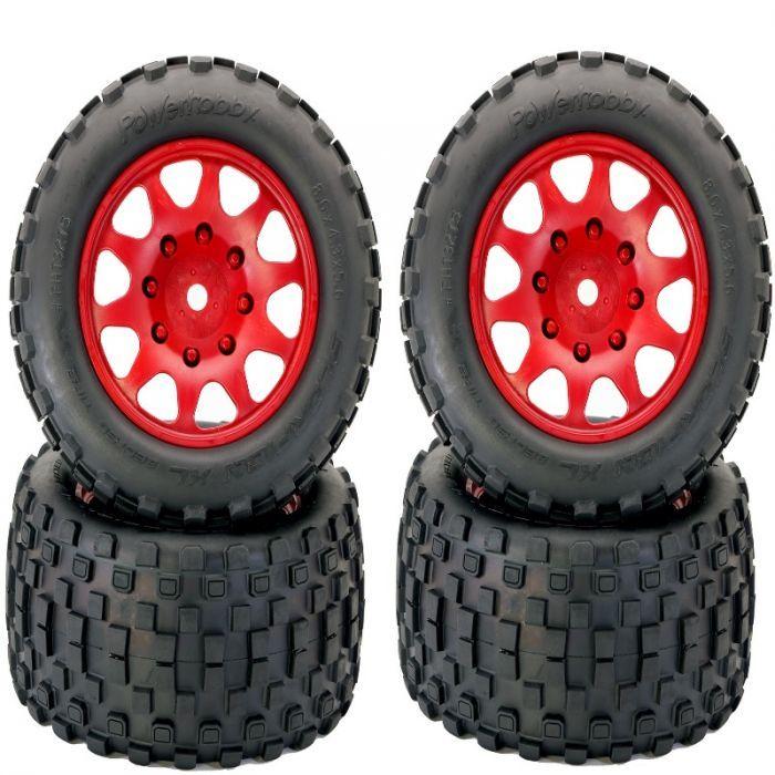 Scorpion XL Belted Tires Viper Wheels (2) Red