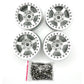 Racers Edge 1.9" Aluminum Beadlock Rims (4pcs) 5 Star, Silver RCE3466