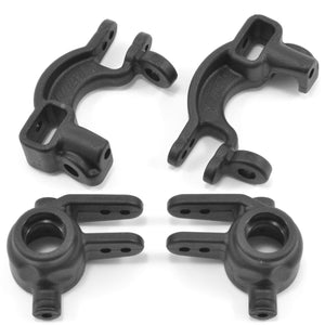 Traxxas 4x4 Caster & Spindle Block Set (Black)