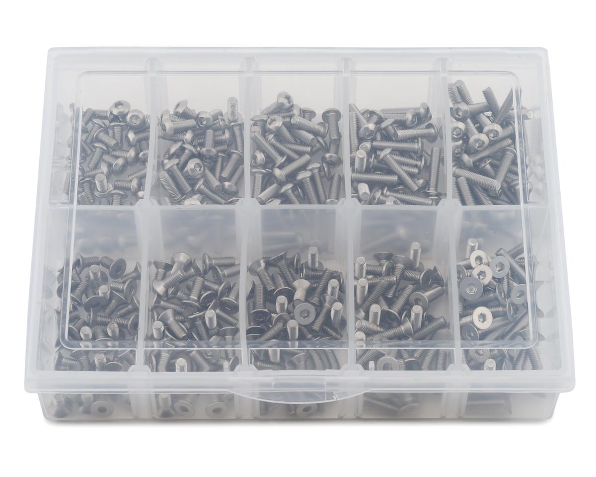 Samix Stainless Steel M3 Screw Set w/Storage Box (350) (Flat Head/Button Head) SAMSS-2002