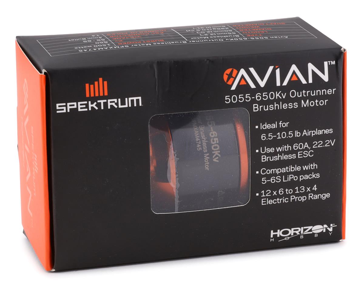 Spektrum Avian 5055-650Kv Outrunner Brushless Motor SPMXAM4745