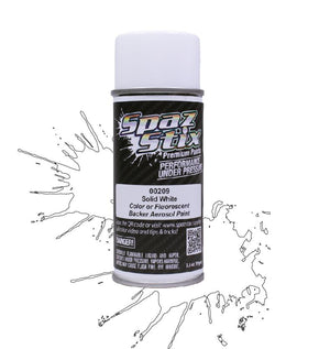 Spaz Stix SOLID WHITE / GLOW BACKER AEROSOL PAINT 3.5OZ SZX00209