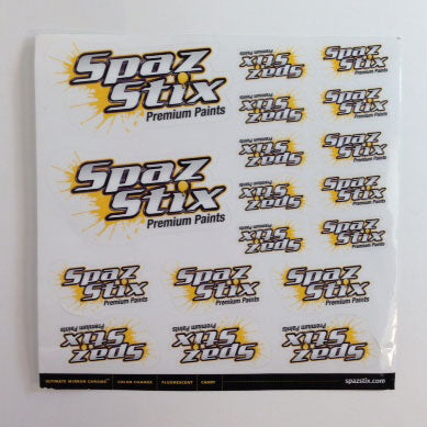 Spaz Stix Sticker Decal Sheet SZXDECAL