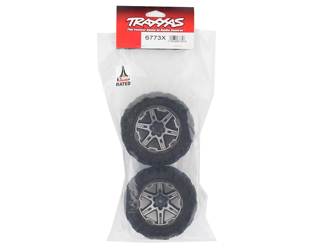 Traxxas Talon EXT 2.8" Pre-Mounted Tires w/RXT Wheels (2) (Black Chrome) 6773