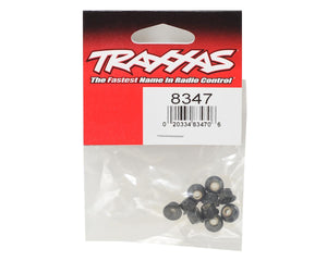 Traxxas 4-Tec 2.0 Serrated Flanged Nylon Locking Nut (Black) (10) 8347