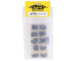 Yeah Racing 3mm Carbon Steel Screw Set w/Case (200) (Flat Head/Button Head) YEA-SSS-200