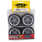 Yeah Racing Spec T Pre-Mounted On-Road Touring Tires w/MS Wheels (Silver) (4) w/12mm Hex & 3mm Offset YEA-WL-0104