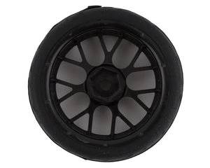 Yeah Racing Spec T Pre-Mounted On-Road Touring Tires w/CS Wheels (Black) (4) w/12mm Hex & 3mm Offset YEA-WL-0109