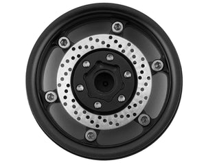 Yeah Racing 1.9" Aluminum BXN 6 Spoke Beadlock Wheels w/Faux Rotors (Black) (2) w/12mm Hex YEA-WL-0127BK