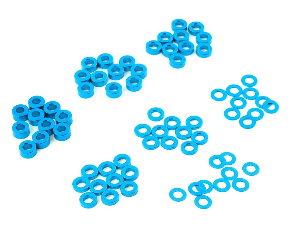 3x0.25/0.5/1.5/2/2.5/3mm Flat Washer Set (Blue) (70)