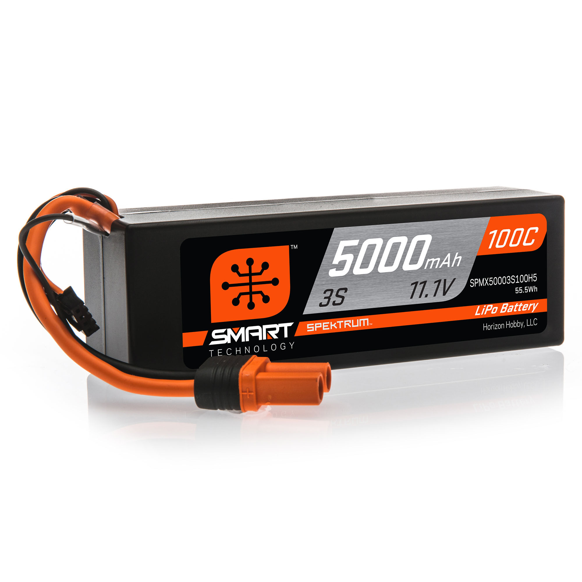 11.1V 5000mAh 3S 100C Smart Hardcase LiPo Battery: IC5 (2 Required)