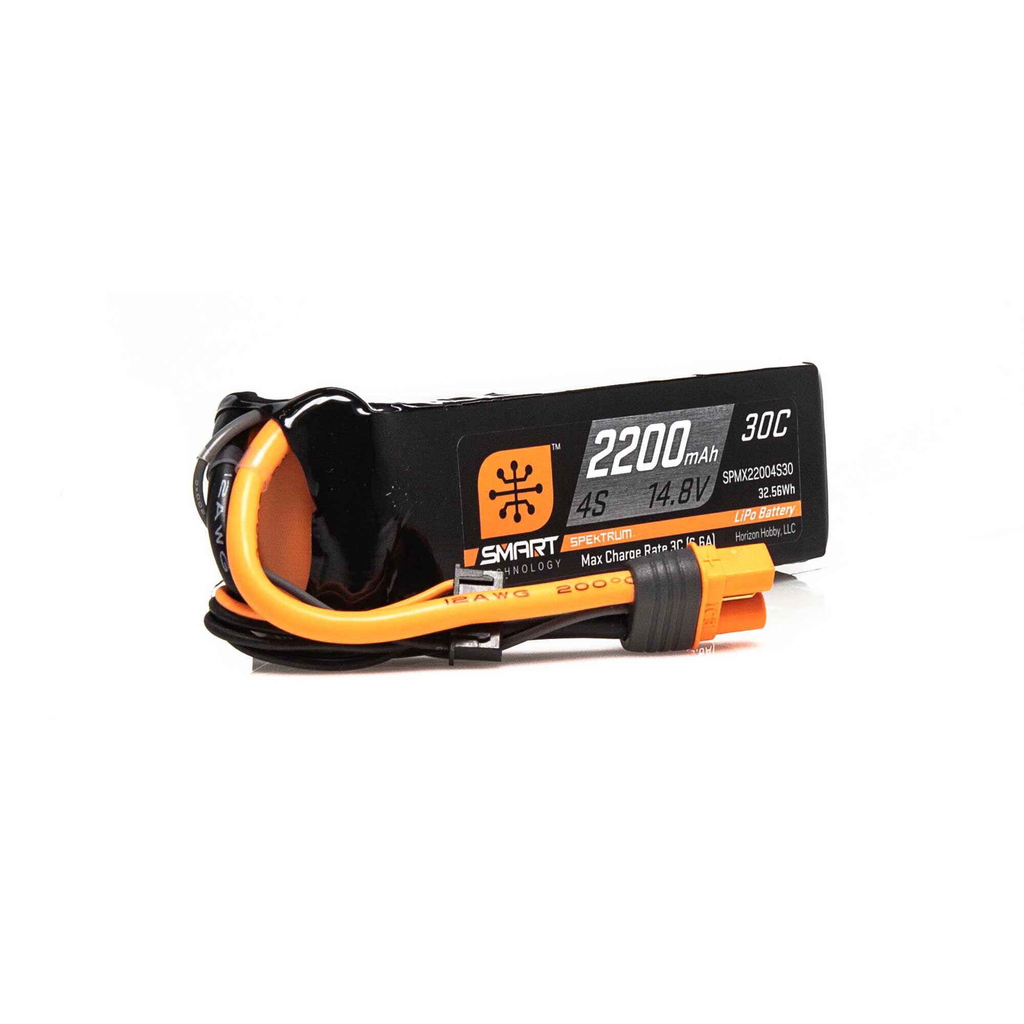 4S 14.8V 2200mAh 30C Smart LiPo Battery: IC3