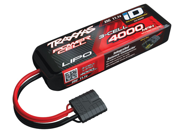 3S "Power Cell" 25C LiPo Battery w/iD Traxxas Connector (11.1V/4000mAh)