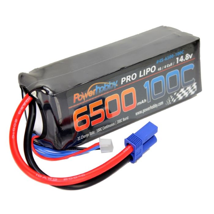 4S 14.8V 6500mAh 100C LiPo EC5 (2 Required)