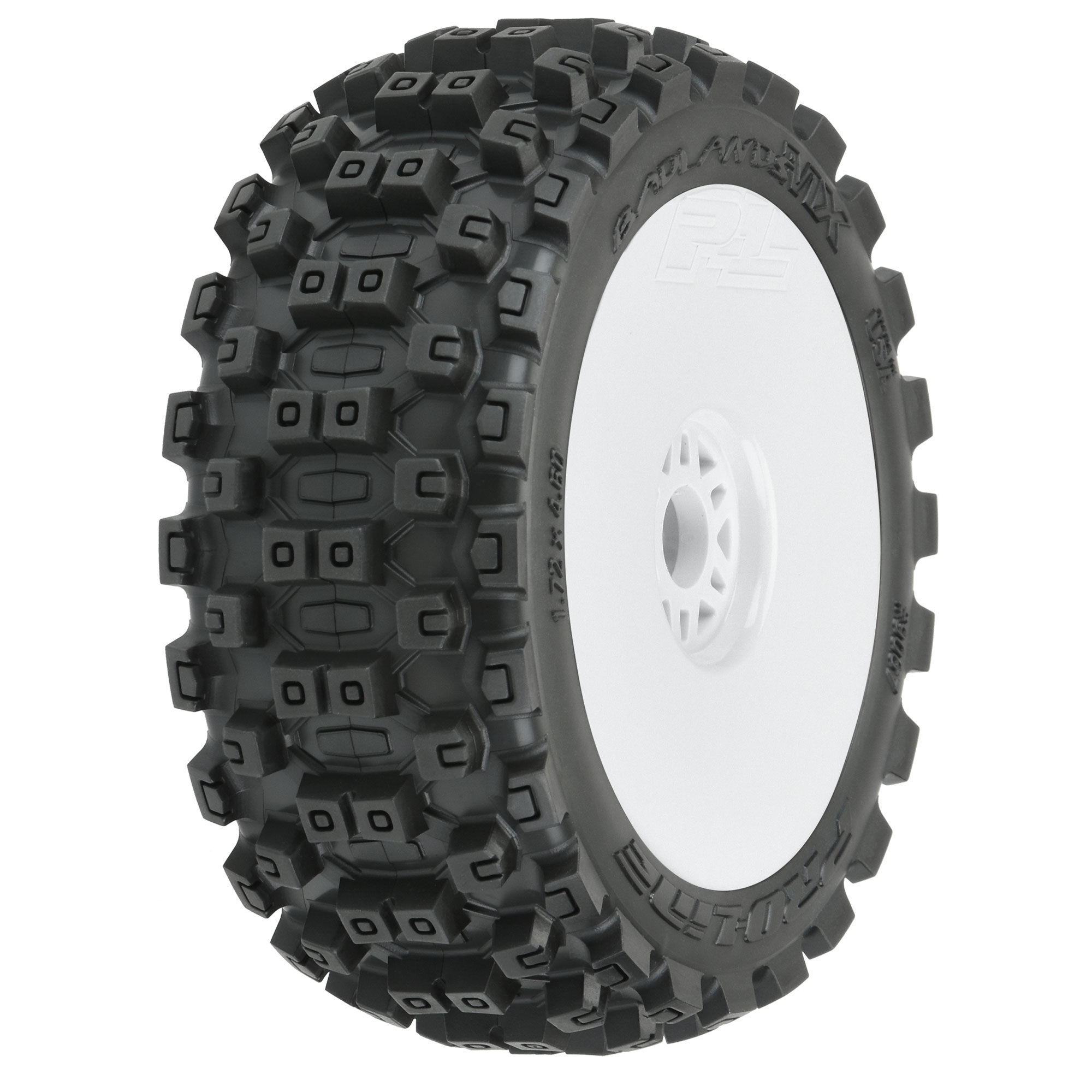 1/8 Badlands MX M2 Buggy Tires Mounted 17mm White