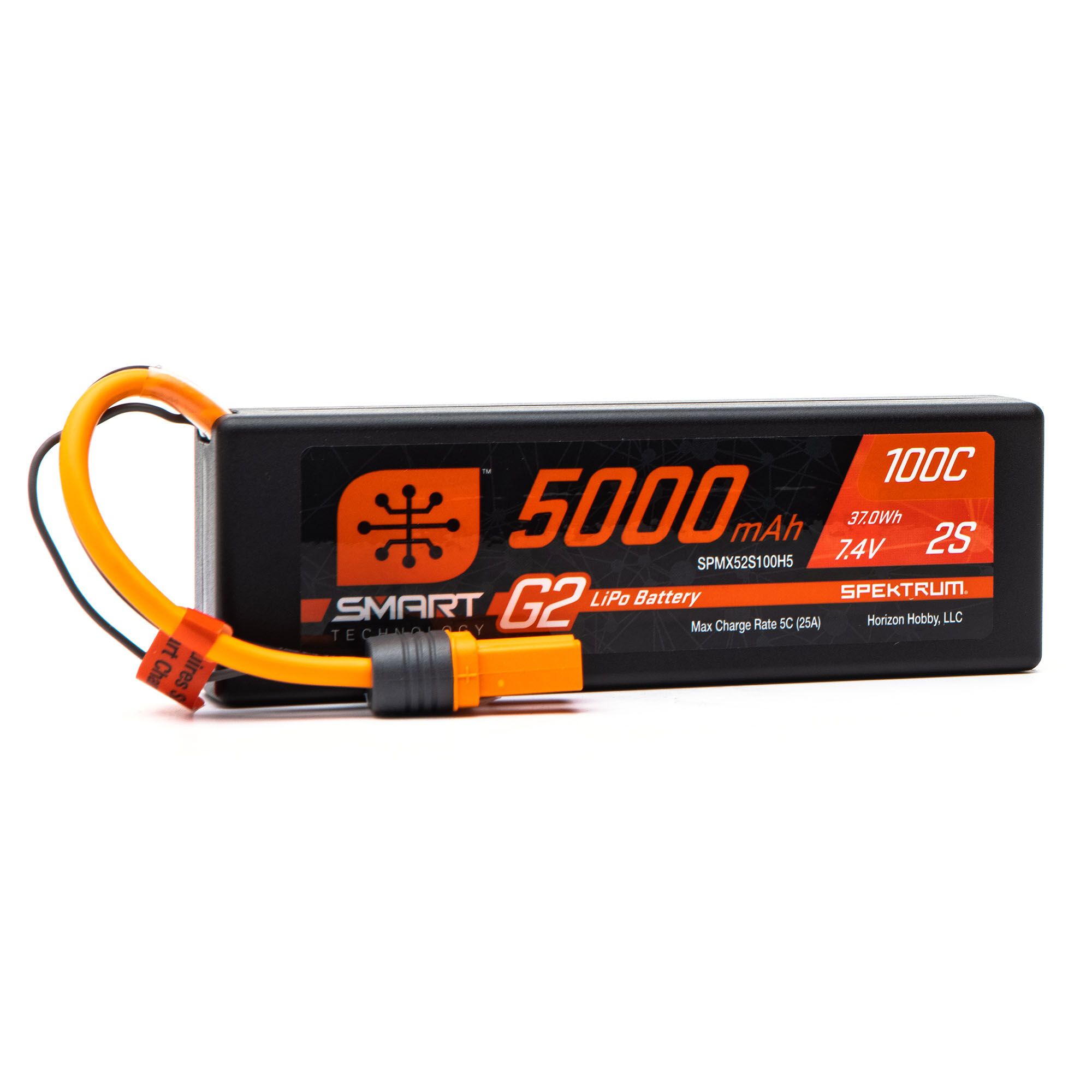 7.4V 5000mAh 2S 100C Smart G2 Hardcase LiPo Battery: IC5 (2 Required)