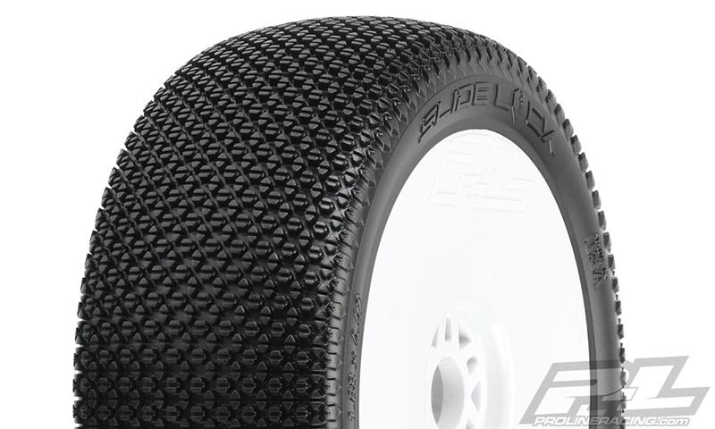 1/8 Slide Lock S3 Front/Rear Buggy Tires Mounted 17mm White (2)
